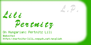 lili pertnitz business card